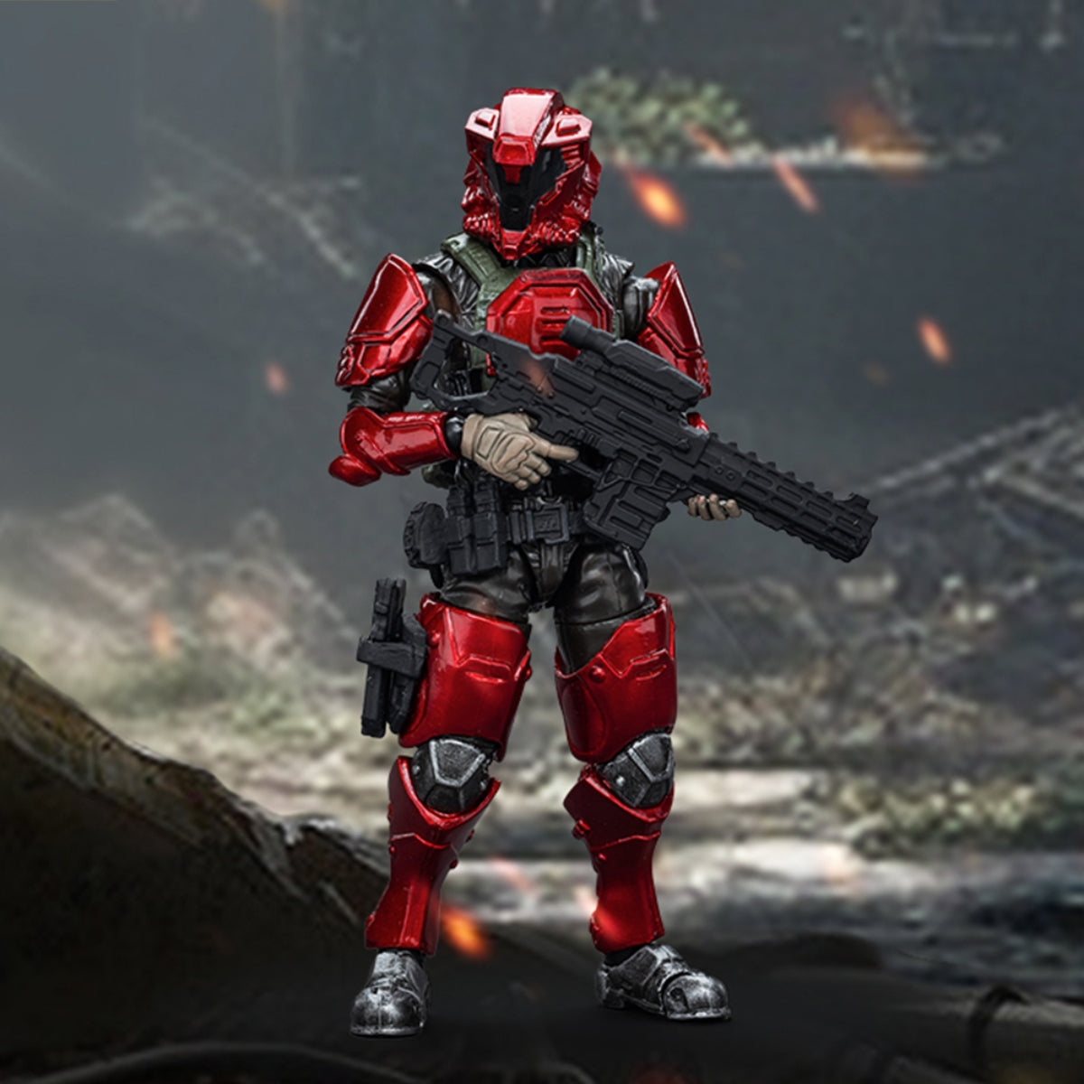 Figurine militaire de collection JoyToy : Pack de construction d'armée Chasseur de primes intergalactique Figurines d'action à l'échelle 1:18 JT1736