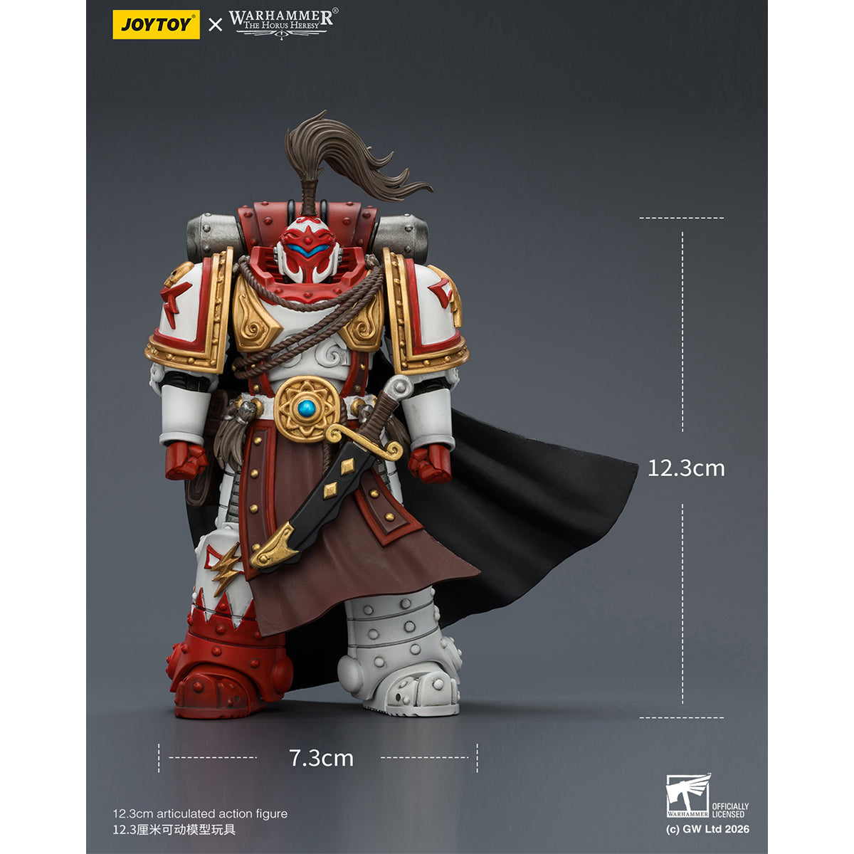 JOYTOY Warhammer 40,000 White Scars Contemptor Dreadnought & Hibou Khan Seeker of Atonement & Qin Xa - Master of the Keshig 1/18 Scale Action Figure