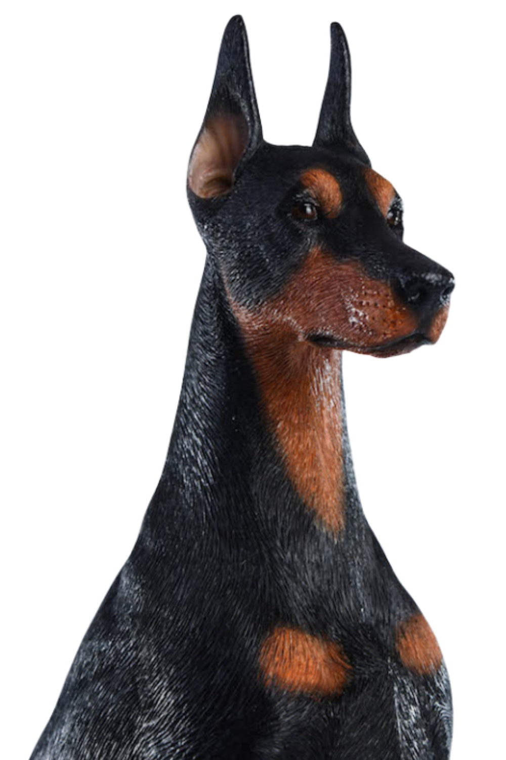 Figura de perro coleccionable JXK: Doberman Pinscher, pintada a mano por expertos, realista, de resina segura, miniatura a escala 1:6.