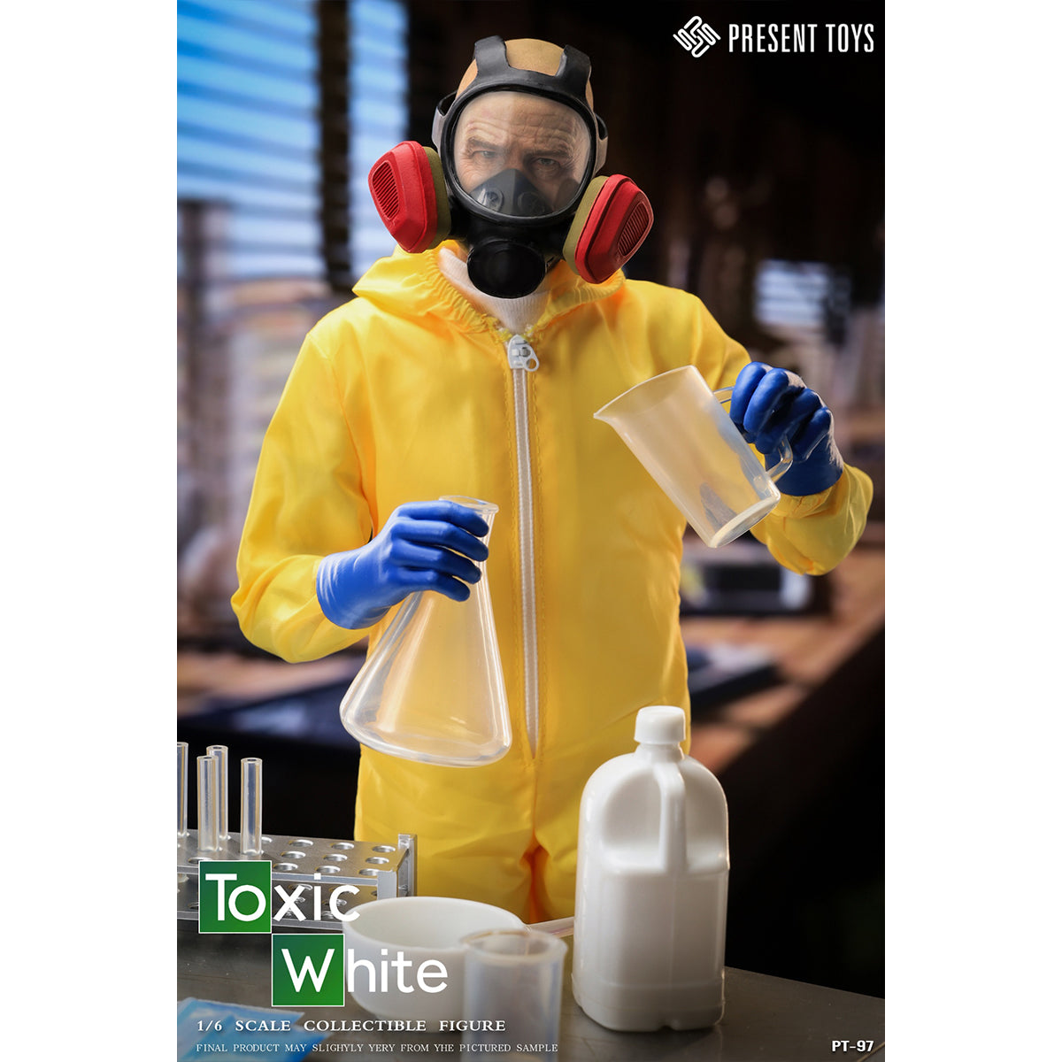 PRESENT TOYS, Pink Man/Toxic White/Scene Set, Action Figures