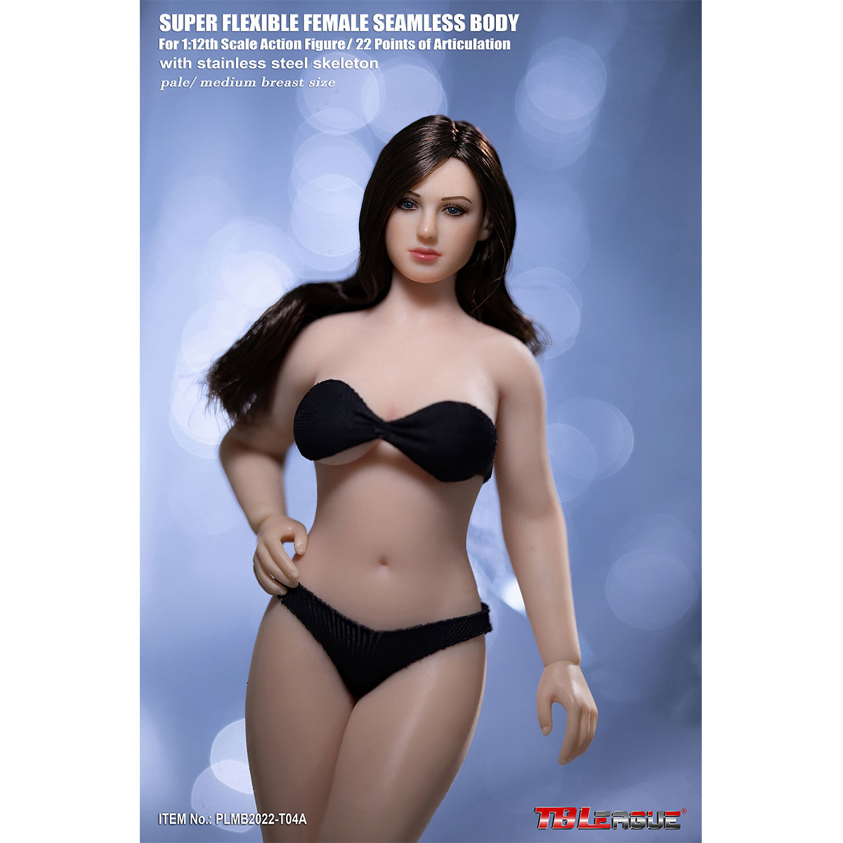 TBLeague, Seamless Steel Skeleton Female Buxom Large/Medium Bust Body Type with Head Sculpt, Action Figures Body