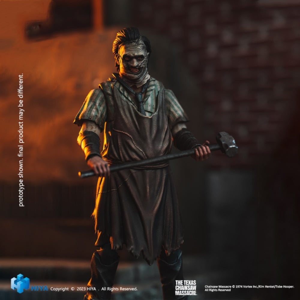 HIYA : Massacre à la tronçonneuse - Masque de tueur Leatherface, figurine d'action complète