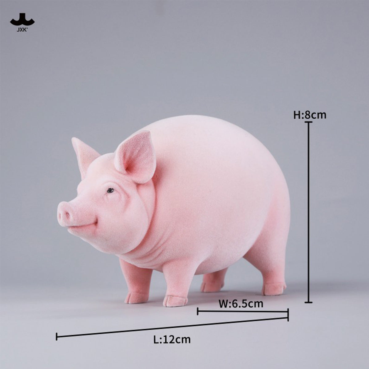 JXK Plump and Round Fat Pig (JXK343) Static Expertly Hand-Painted Lifelike Animal Figurine