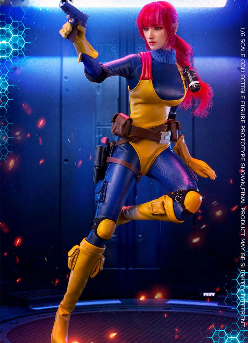 FLAGSET Figura coleccionable completa: GIJoe Scarlett, estilo anime, figura de acción femenina en miniatura a escala 1:6, BBK013