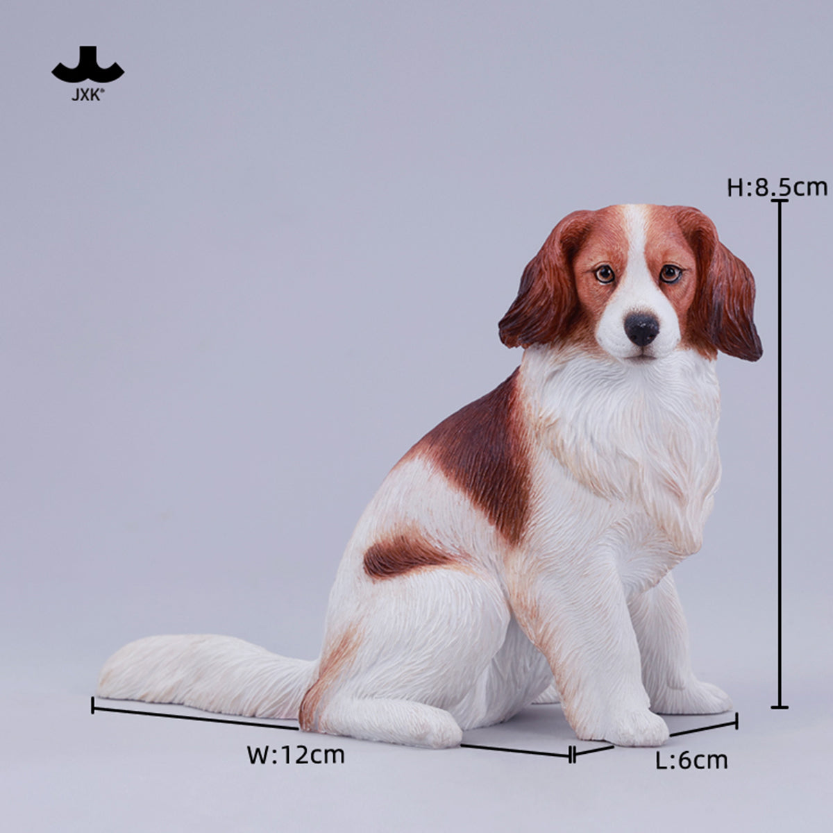 JXK, Kooikerhondje Dog, Static Expertly Hand-Painted Lifelike Animal Figurine