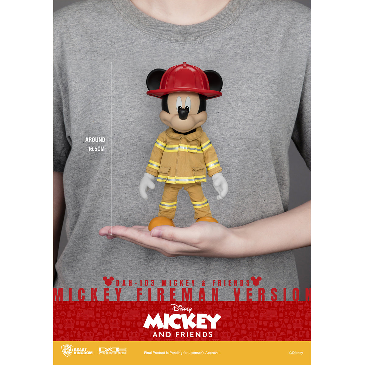 Beast Kingdom DAH-103 Mickey & Friends Mickey Fireman Version Action Figure