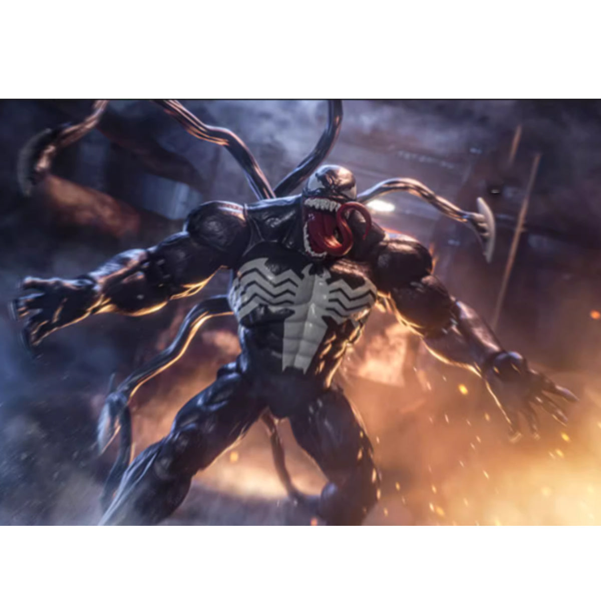 Figura de acción coleccionable de 23 cm de la serie aniversario de ZD Toys: Venom clásico (1916-1901)