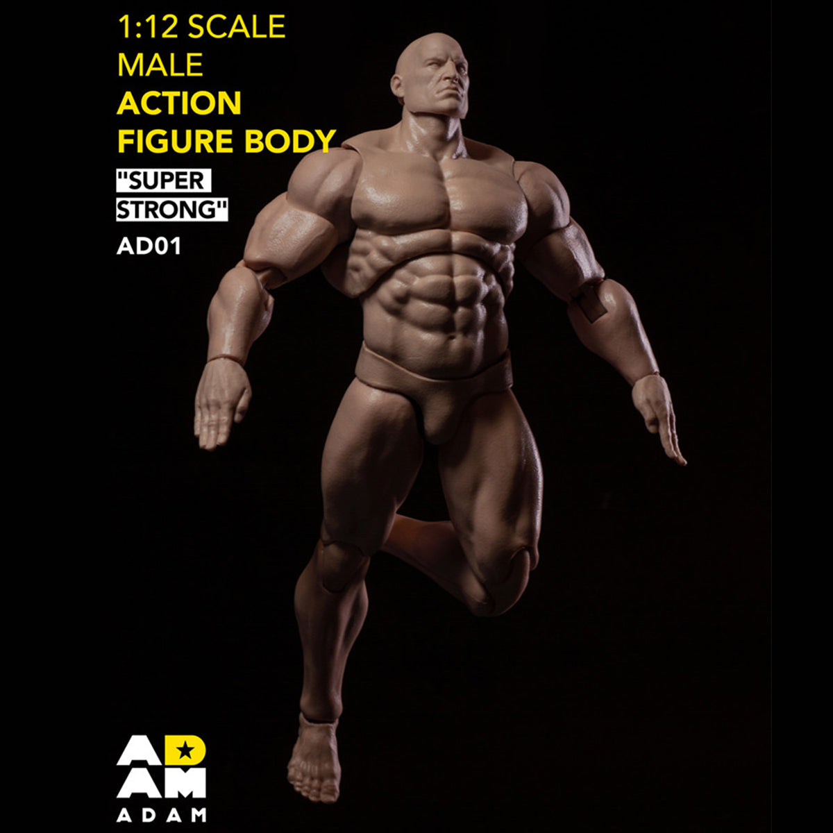 ADAM Articulated joints Male Muscular Suntan-Skined 1/12 Scale Action Figure Body
