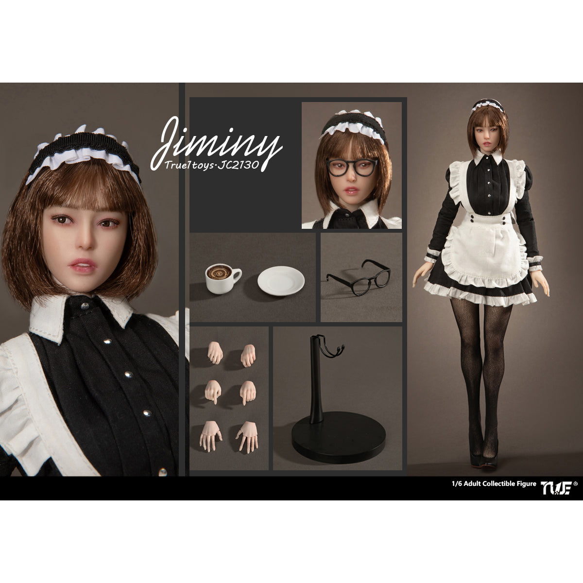 True1Toys JC2130 Maid Jiminy Hair Version 1/6 Scale Action Figure