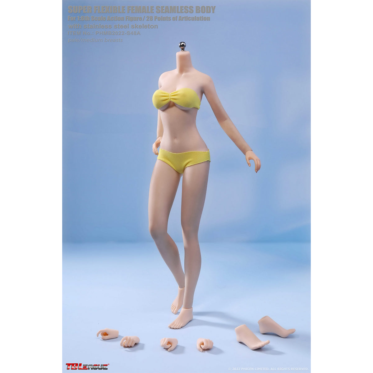 TBLeague Female Seamless Slender Elegance Medium Bust Detachable Feet 1/6 Scale Action Figure Body
