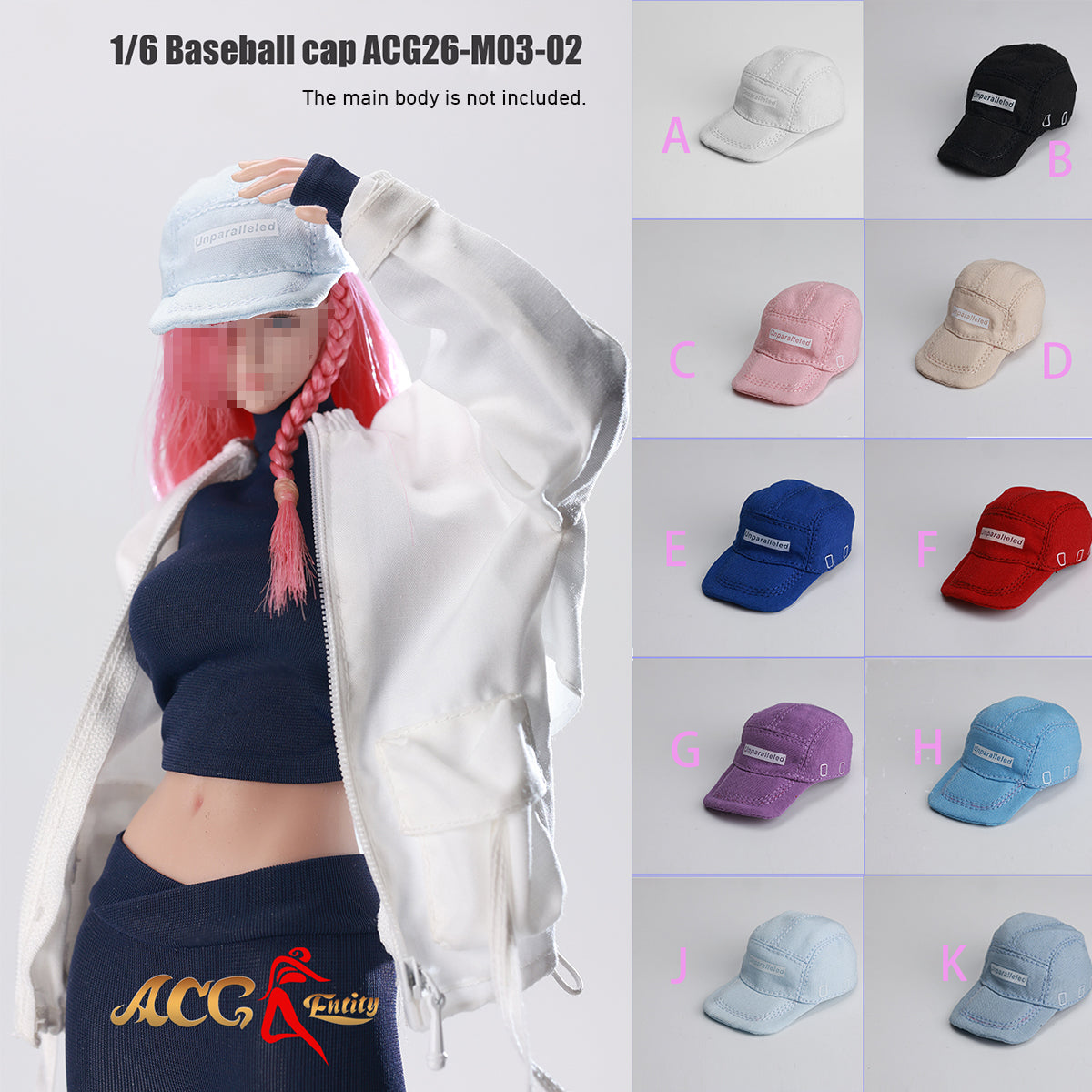 JIAOUDOLL Baseball Cap Trendy Peaked Cap ACG26-M03-02 1/6 Scale Doll Accessory Fit Action Figure