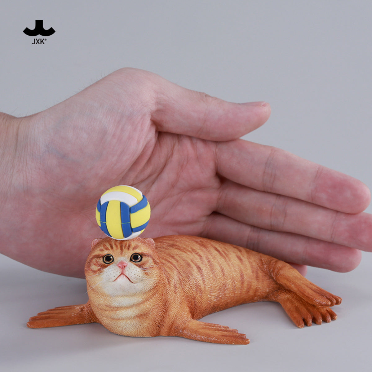 JXK Seal Cat Meow Group Static Animal Figurine