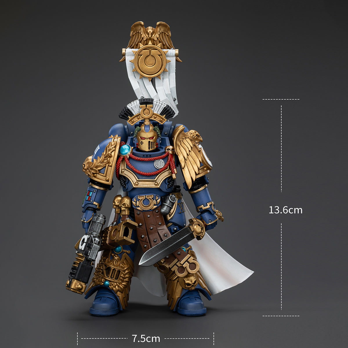 JOYTOY Warhammer The Horus Heresy Series, Ultramarines Legion Praetor with Power Sword and Volkite Serpenta, Action Figure