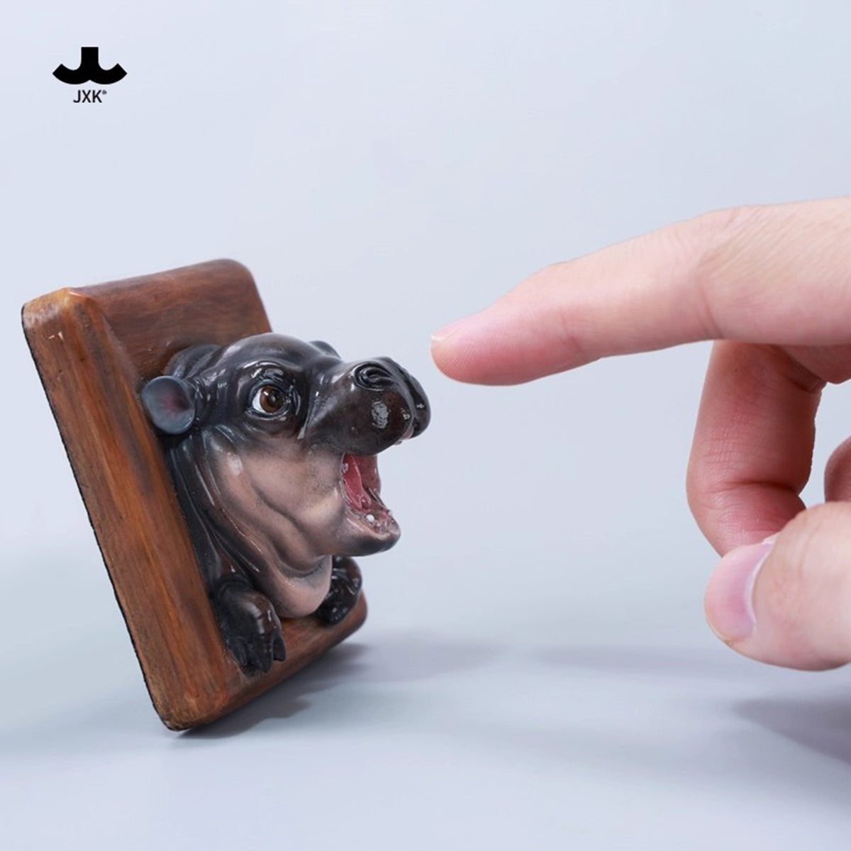 JXK, Baby Hippo Fridge Magnet:MooDeng, Static Animal Figurine