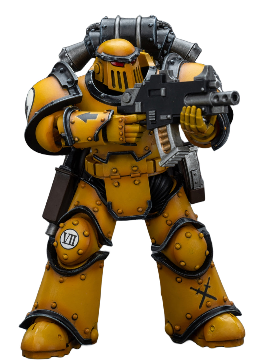 Figurine de collection JoyToy 40K : Imperial Fists Legion MkIII Tactical Squad Legionary avec Bolter, figurine d'action à l'échelle 1:18 JT9077