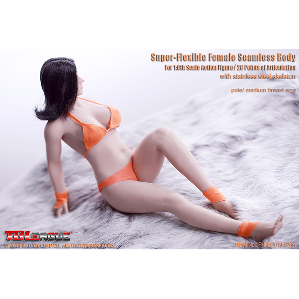 TBLeague Female Seamless Medium Bust Headless Detachable Feet 1/6 Scale Action Figure Body