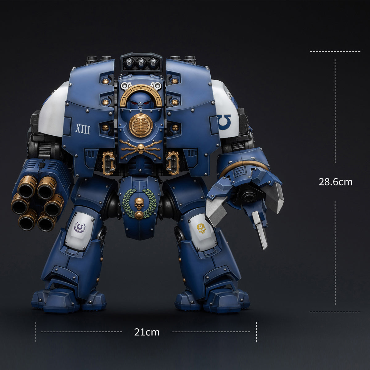 (Only Shipped to the US) JOYTOY Ultramarines Leviathan Dreadnought with Cyclonic Melta Lance and Siege Claws JT8643 Warhammer 1/18 Scale Action Figure
