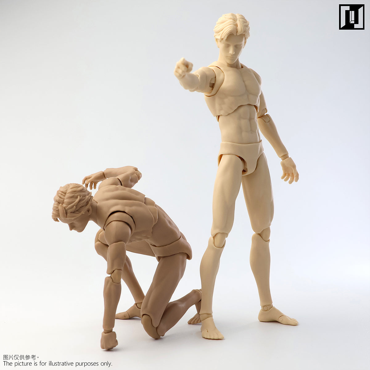 Mirrfig Articulated Joints MF001 Lean Male Pale-skined Body 1/12 Scale Action Figure Body