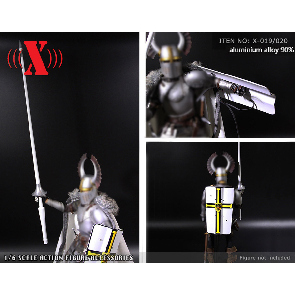 ZYTOYS, Alloy Roman Spear Weapon Model, Doll Accessory for 12-inches Action Figurine