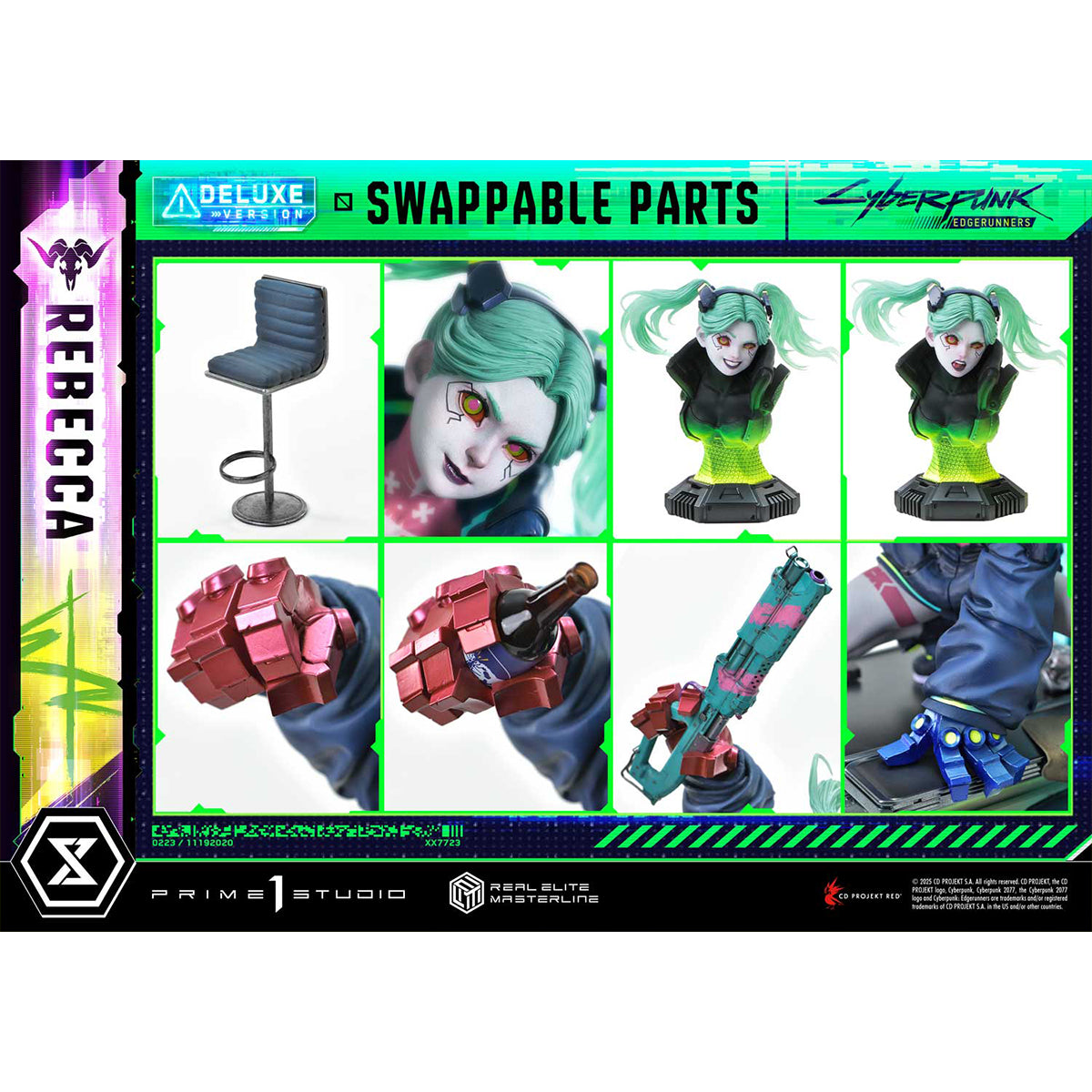 Prime 1 Statue, Cyberpunk Edgerunners Rebecca, 1/4 Art Anime Statue