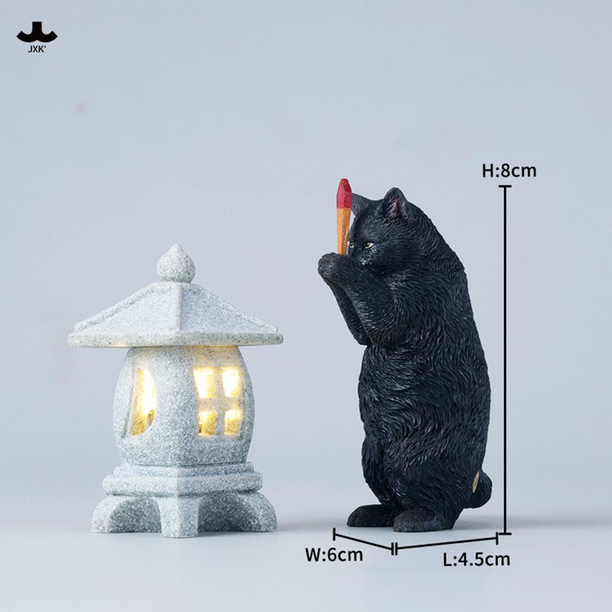 JXK Wishing Cat (JXK341) Static Expertly Hand-Painted Lifelike Animal Figurine