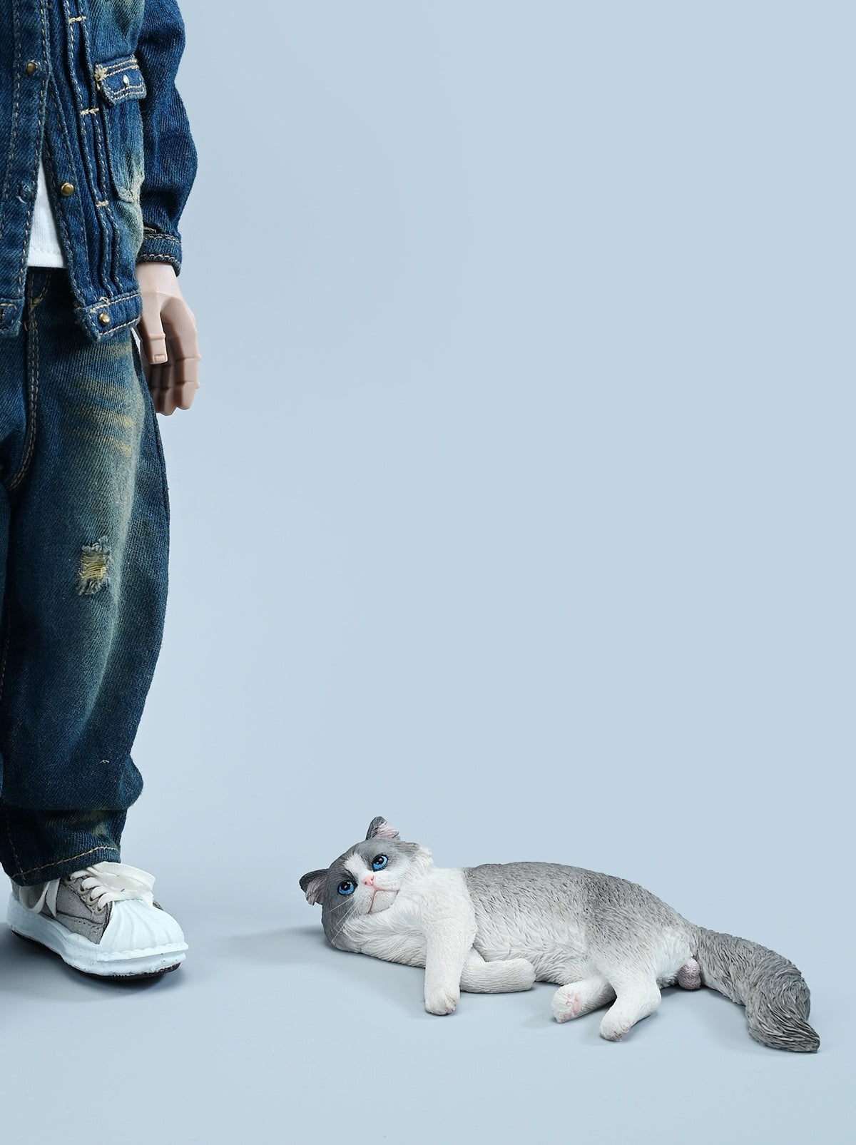 Figura de gato coleccionable JXK: Ragdoll 3.0, miniatura de animal a escala 1:6