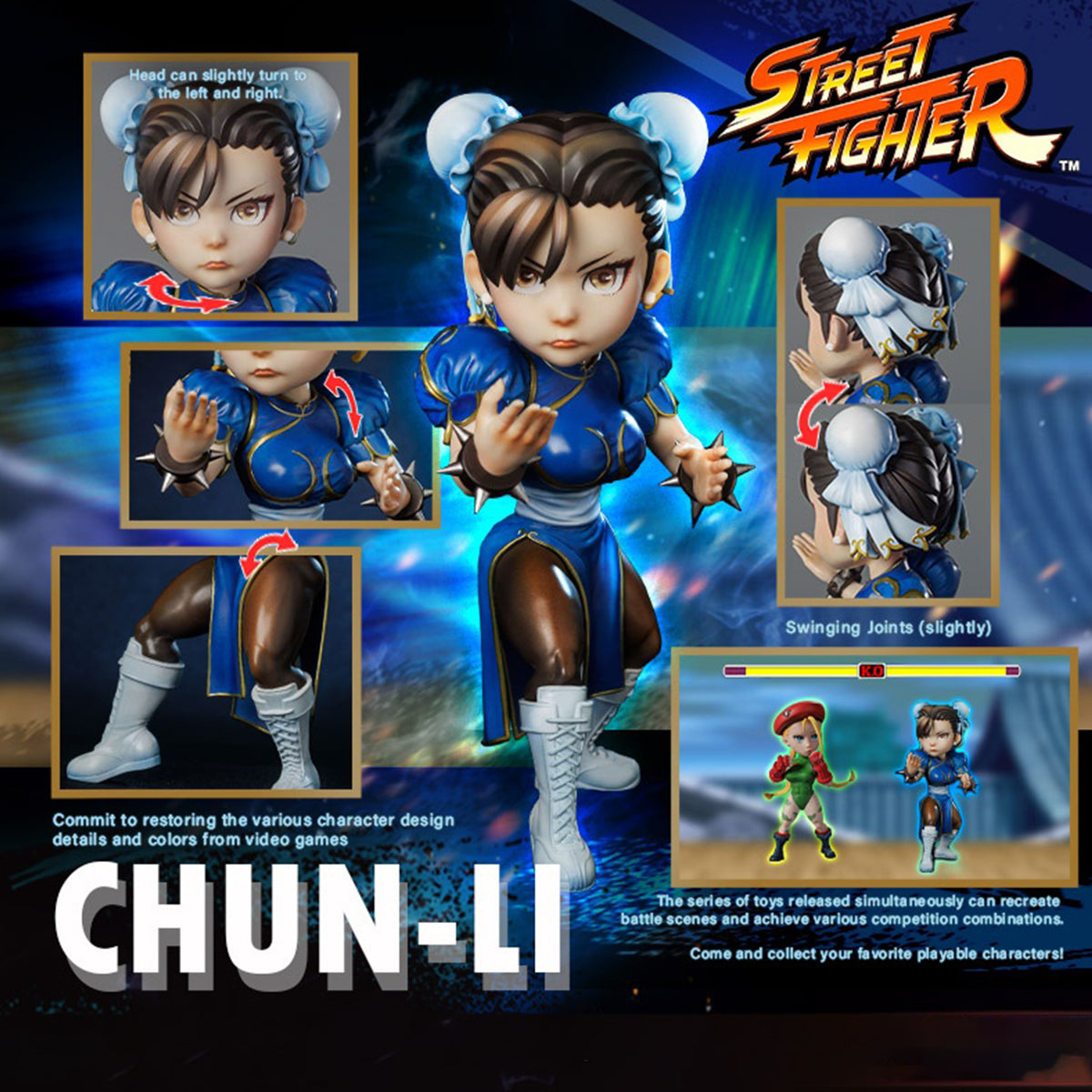 Asmus Toys Street Fighter QBITZ XL Series CHUN-LI Action Figures