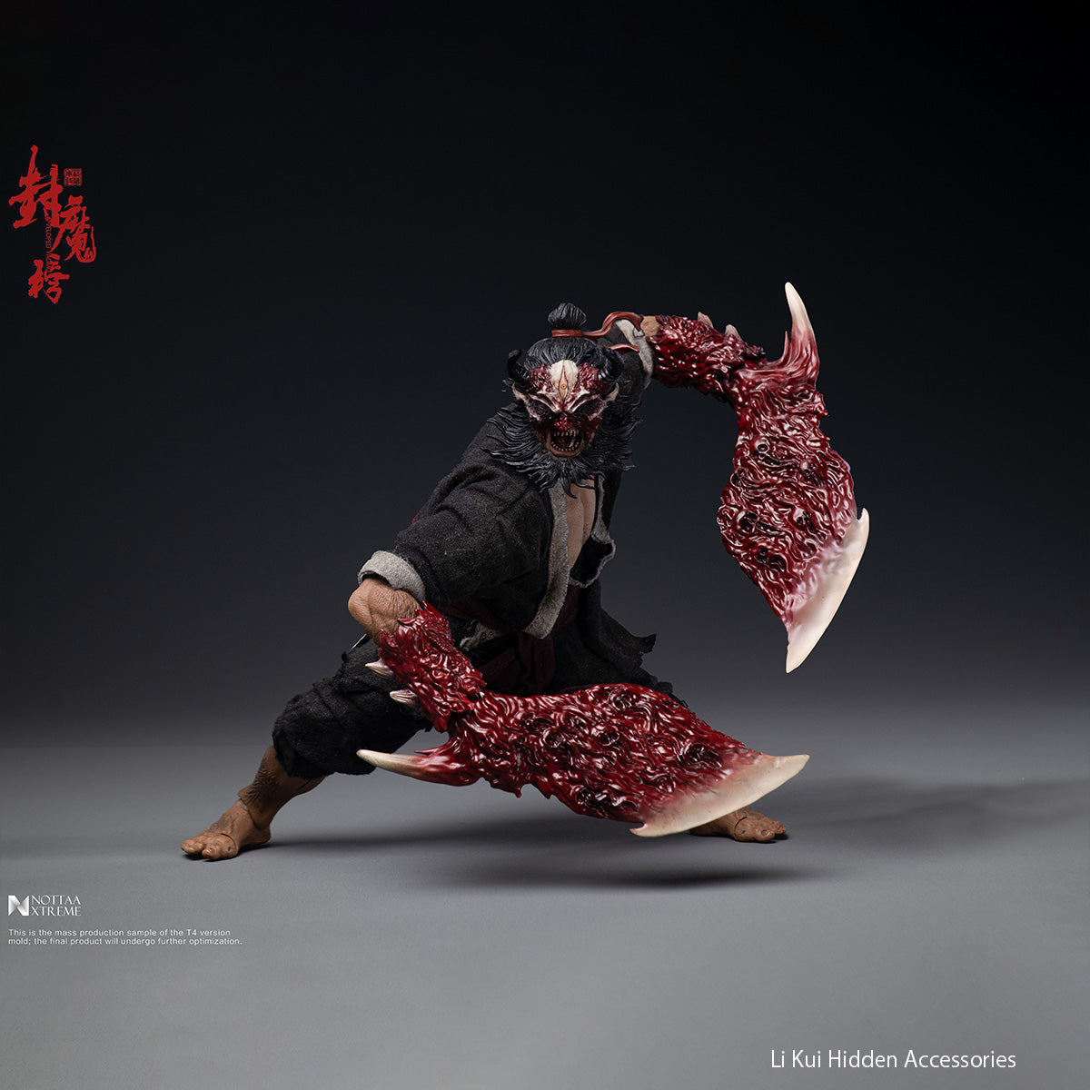 NOTTAA XTREME Enveloped Yaomo Series Water Margin Li Kui Tian Sha Star Black Whirlwind 1/12 Scale Action Figure Set