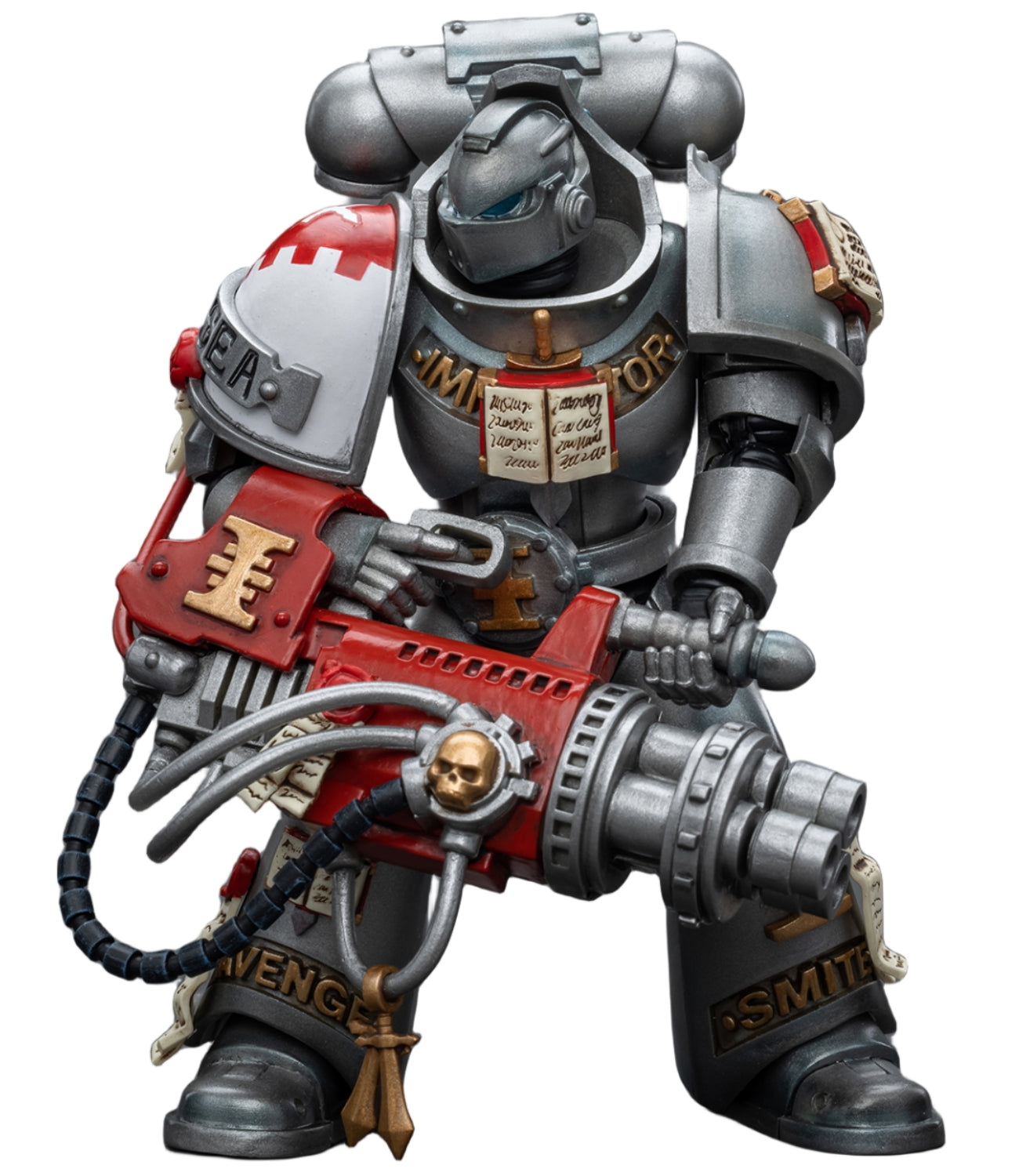 Figurine de collection JoyToy Warhammer 40K : Grey Knights Strike Squad, chevalier gris avec Psilencer, échelle 1:18, JT9008