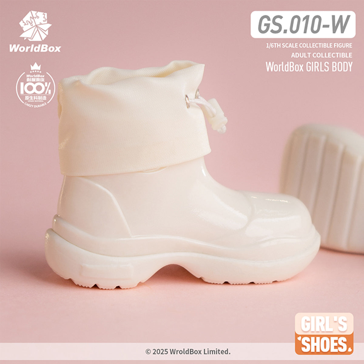 Worldbox Fashion Drawstring Rain Boots Doll Accessory 1/6 Scale Fit Action Figure