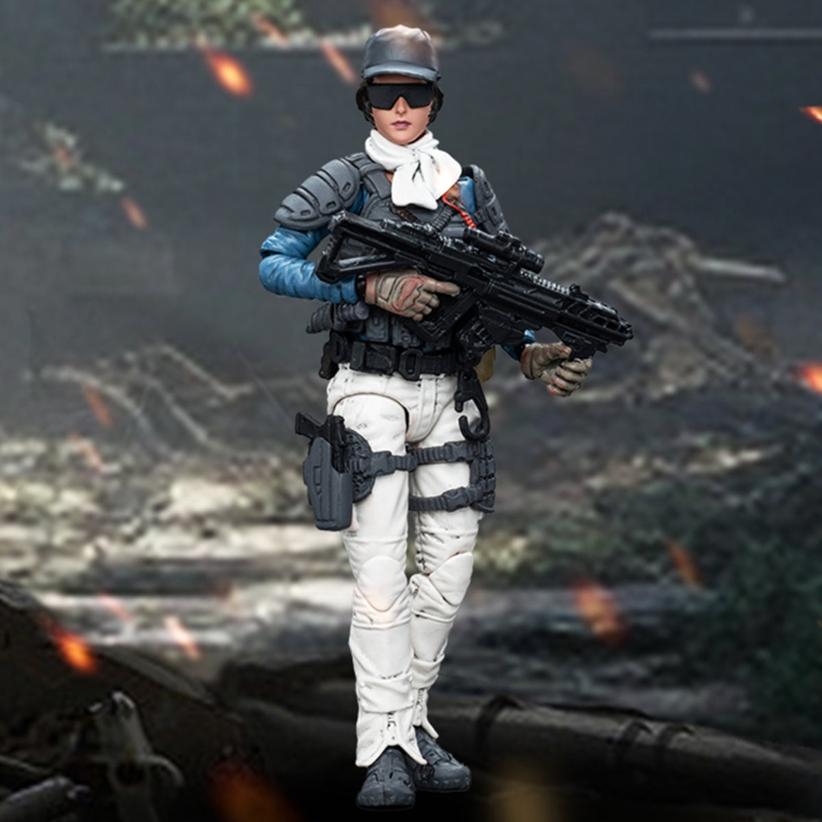 Figurine militaire de collection JoyToy : Pack de construction de l'armée, figurine féminine guerrière, échelle 1:18, JT1712