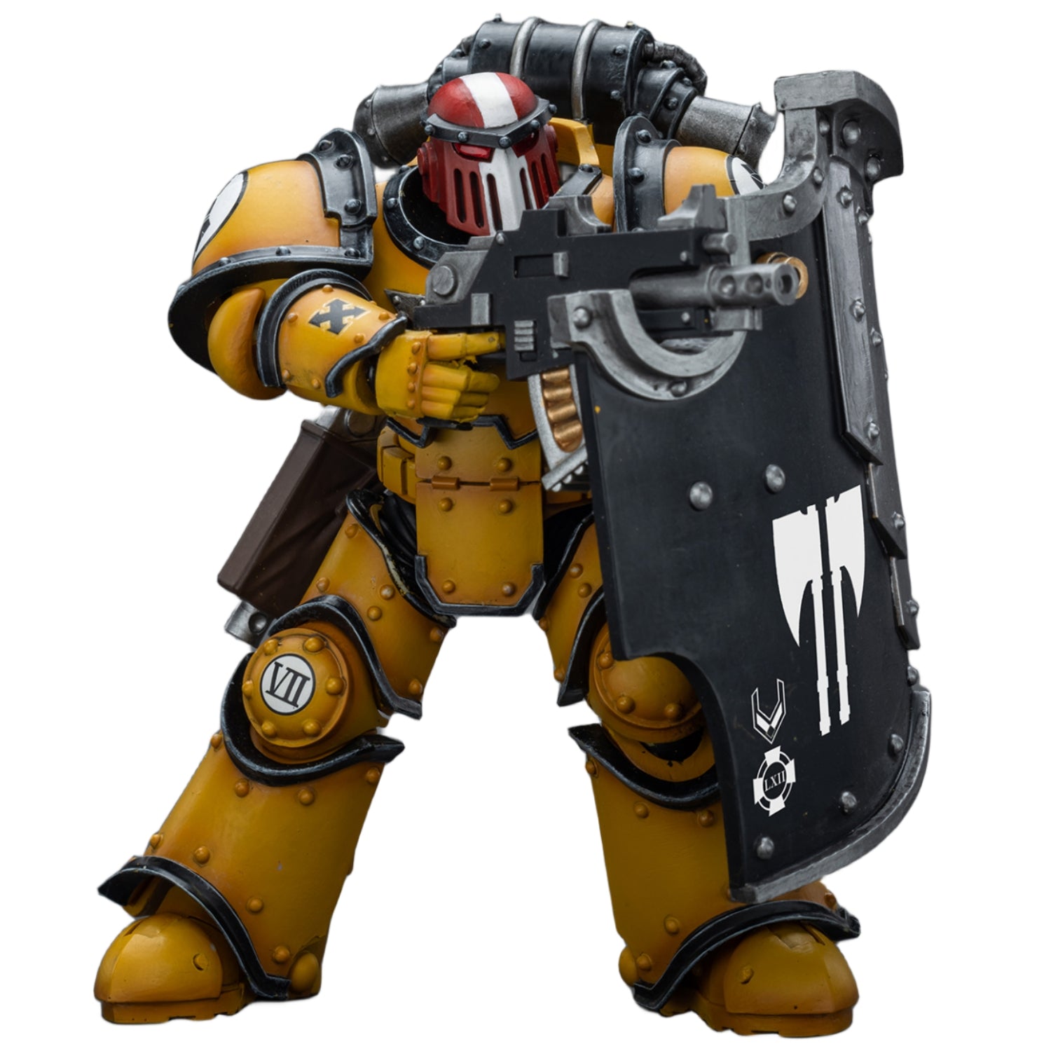 Figurine de collection JoyToy Warhammer The Horus Heresy : Imperial Fists Legion MkIII Breacher Squad Sergeant avec Thunder Hammer, échelle 1:18, JT9107