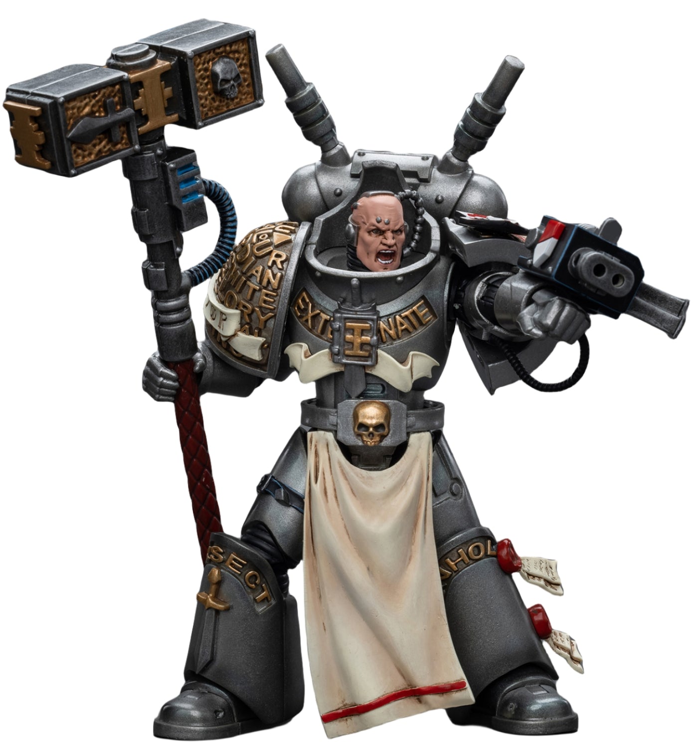 Figurine de collection JoyToy Warhammer 40K : Grey Knights Interceptor Squad Interceptor Justicar, figurine articulée à l'échelle 1:18, JT8964