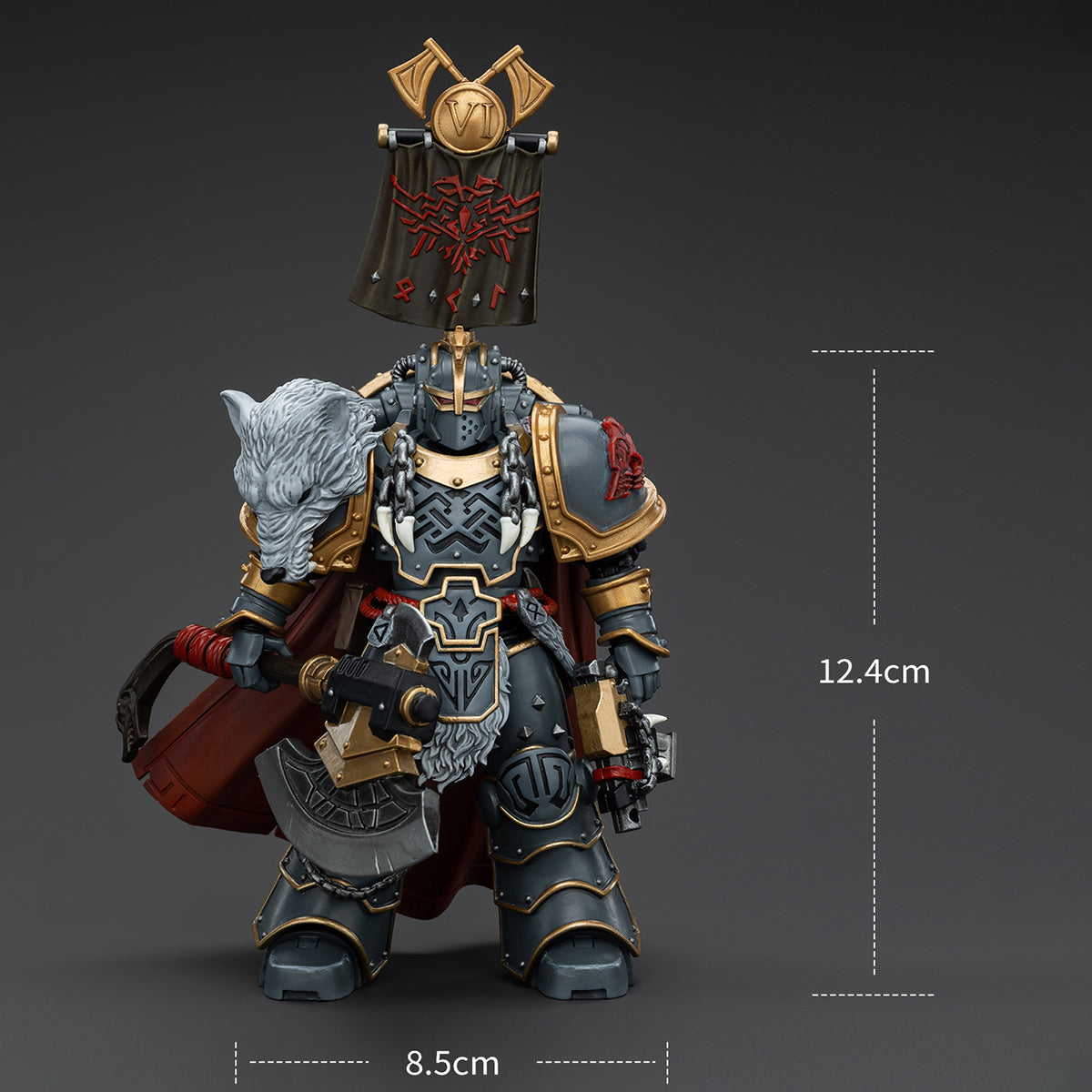 (Only Shipped to the US) JOYTOY Space Wolves Legion Praetor with Power Axe and Combat Shield JT00133 Warhammer 1/18 Scale Action Figure