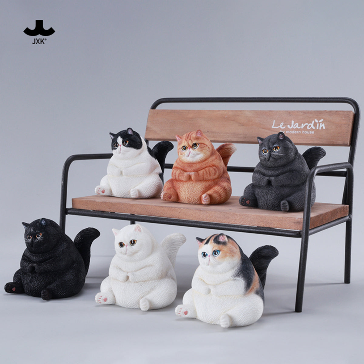 JXK Chubby Cat Static Animal Figurine