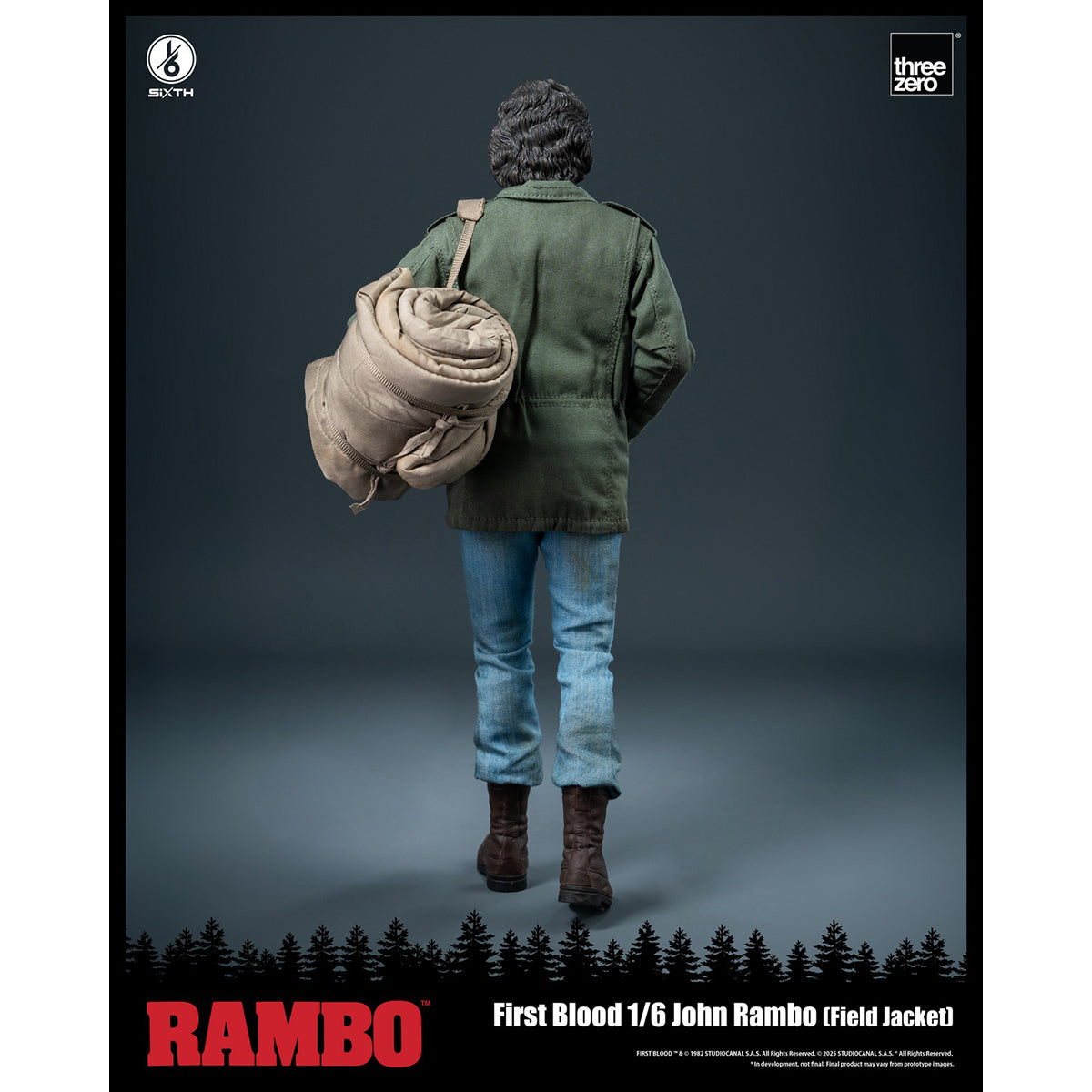 Threezero Rambo: First Blood - 3Z05530W0 John Rambo Field Jacket Edition 1/6 Scale Movie Style Action Figure