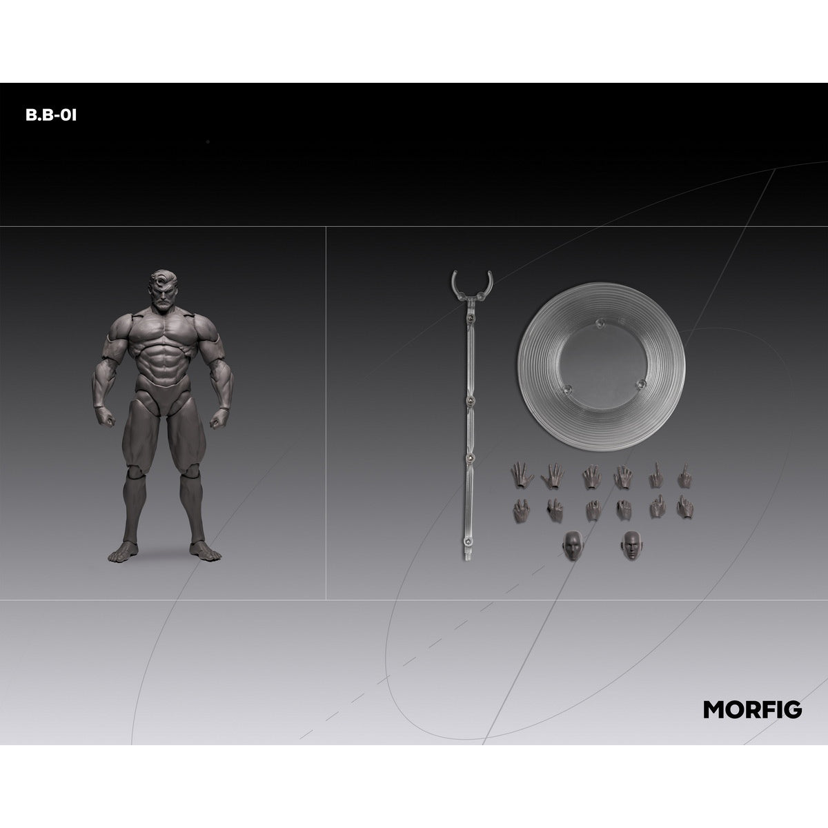 MORFIG Muscular Male Articulated Joints B.B-01 1/12 Scale Action Figure Body