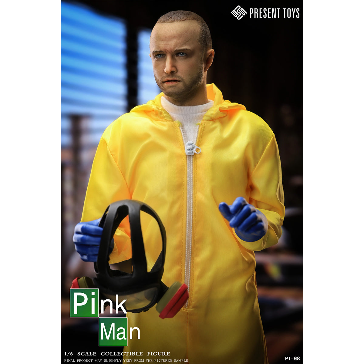 PRESENT TOYS, Pink Man/Toxic White/Scene Set, Action Figures