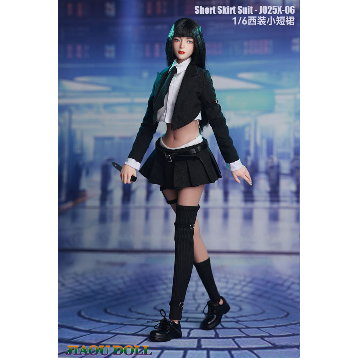 JIAOU DOLL Suit Short Skirt with Long and Short Socks Doll Clothes Accessory Fit 1/6 Scale 12-inches Figure