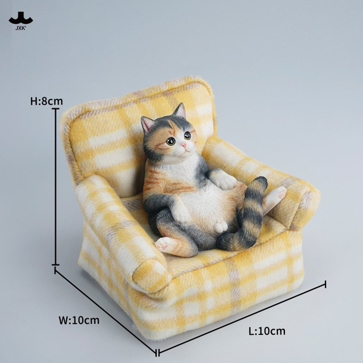 JXK Warm Cat Sofa (JXK350) Static Expertly Hand-Painted Lifelike Animal Figurine