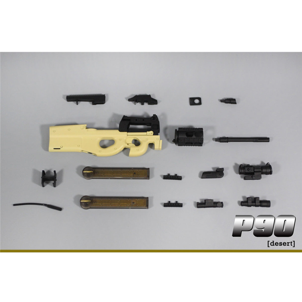 ZYTOYS, P90 Submachine Weapon Gun Model, Doll Accessory for 12-inches Action Figurine