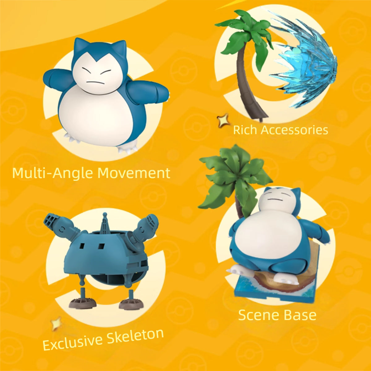 (Only Shipped to the US) BLOKEES Pokémon Classic Edition L - Snorlax 74106 Model Kit