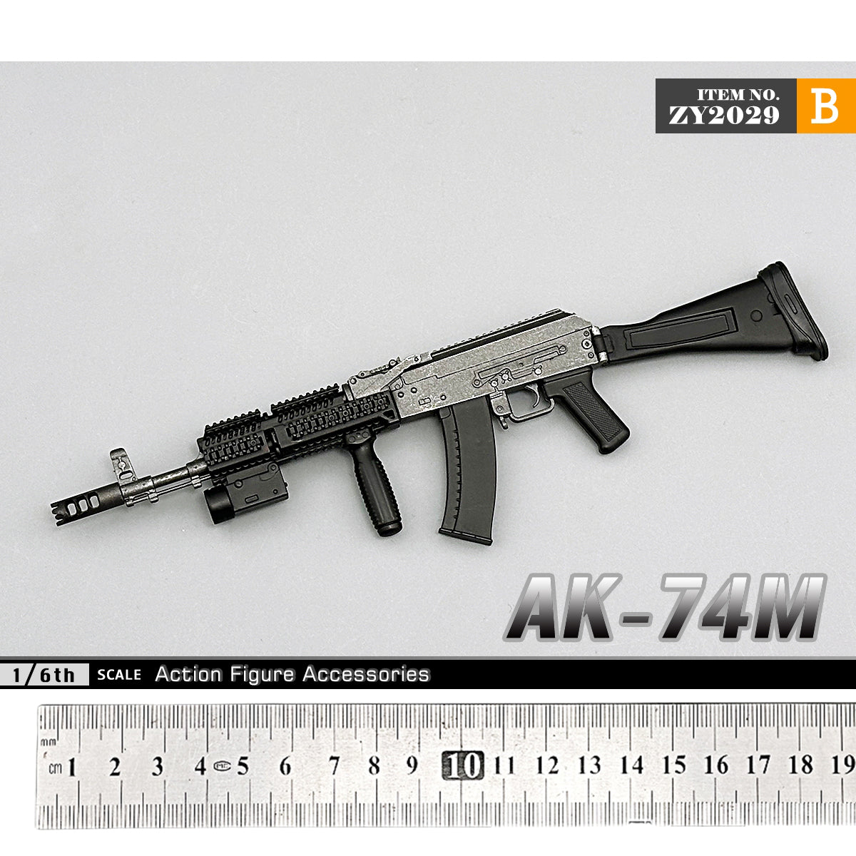 ZYTOYS, AK74M Russian Assault Rifle, Doll Accessory for 12-inches Action Figurine