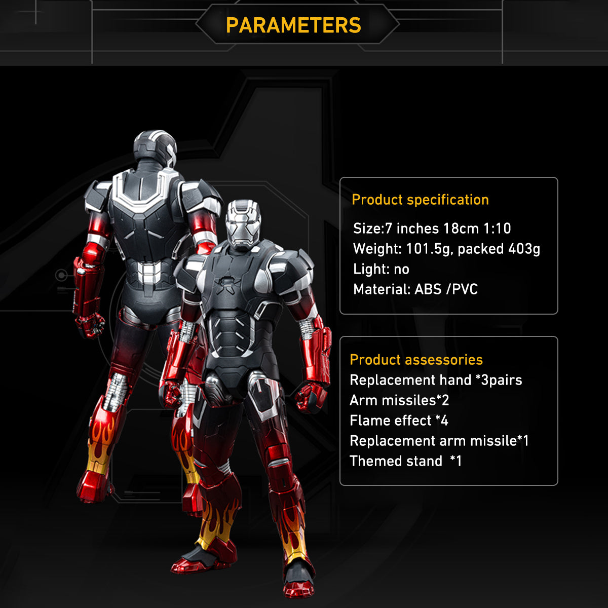 ZD Toys IronMan MK22 Non-Luminous Action Figure