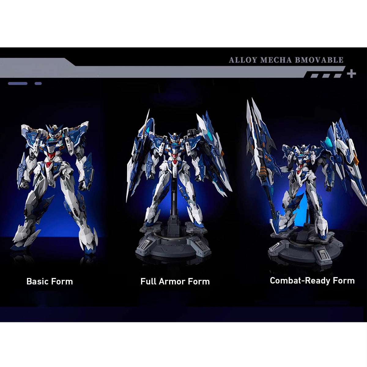 Nuclear Gold Reconstruction & Animester Crystal Envoy Unit 02 Wolf Warrior Mega Mode Alloy Mecha Bmovable 1/72 Scale Action Figure