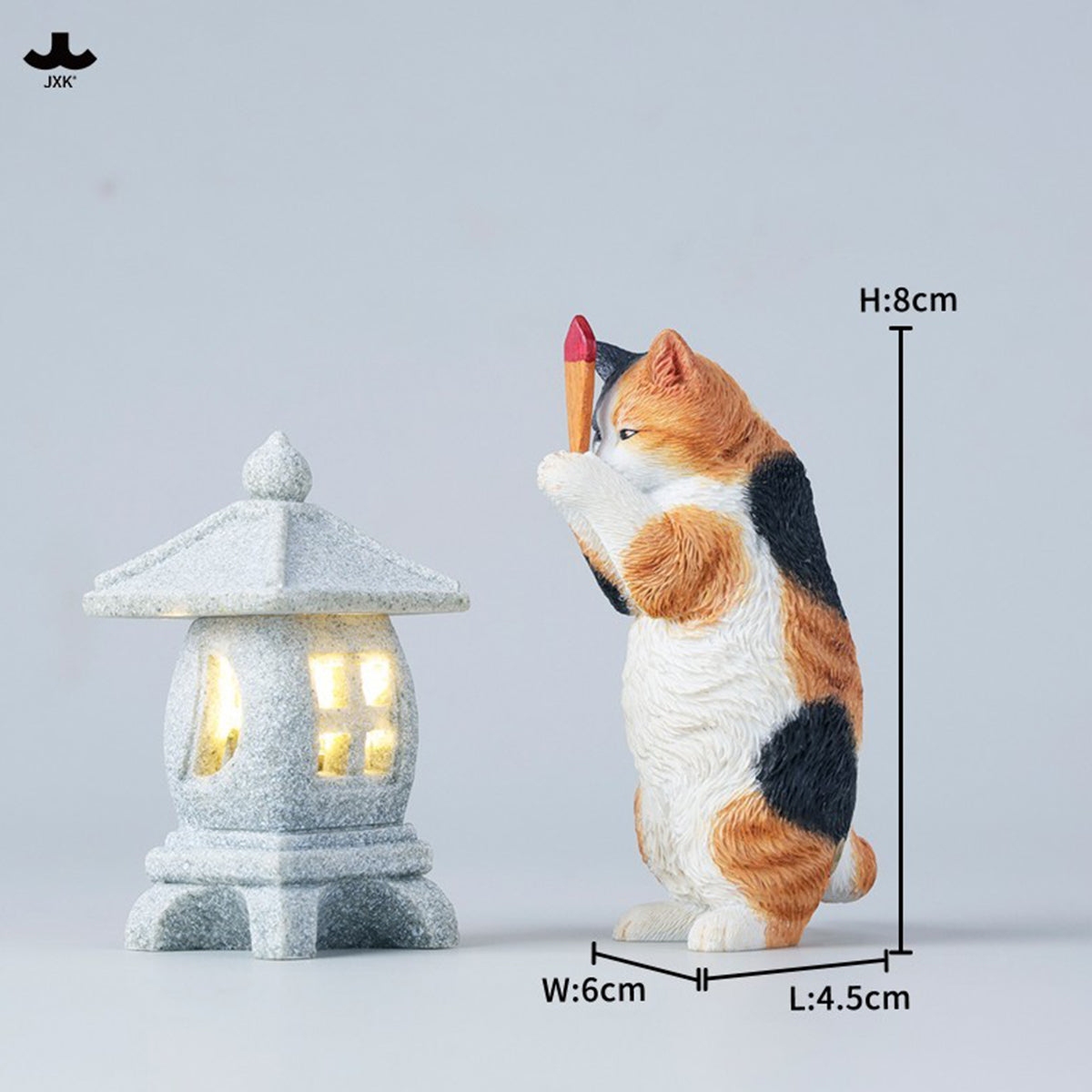 JXK Wishing Cat (JXK341) Static Expertly Hand-Painted Lifelike Animal Figurine