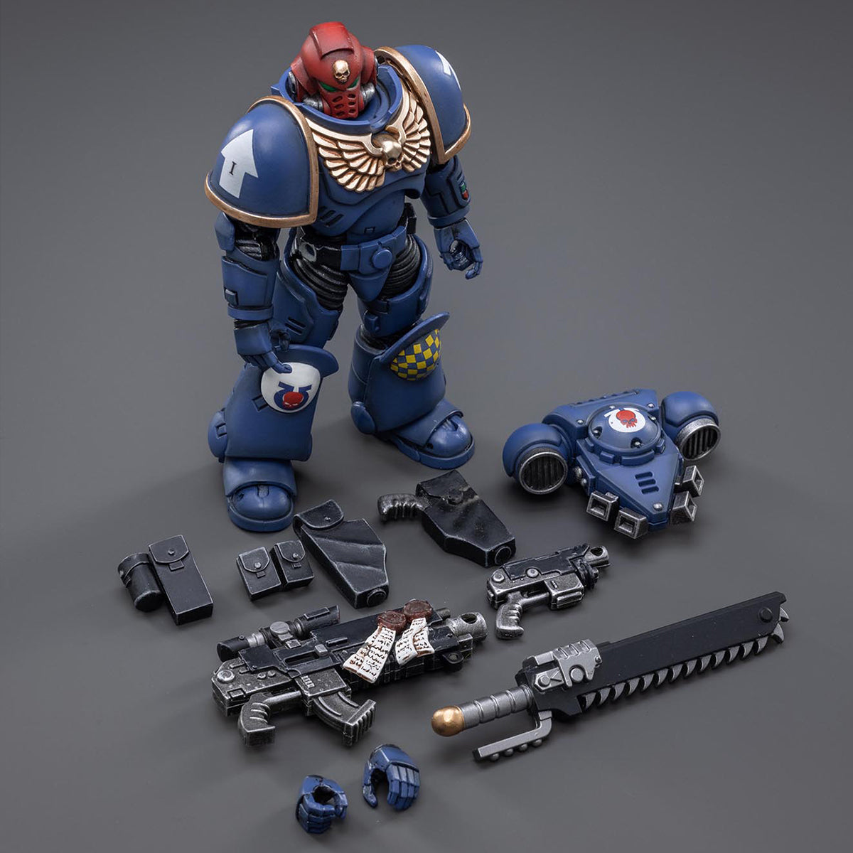 (Only Shipped to the US) JOYTOY Ultramarines Heroes of the Chapter Brother Veteran Sergeant Castor 1/18 Warhammer 40,000 Reissue Action Figures