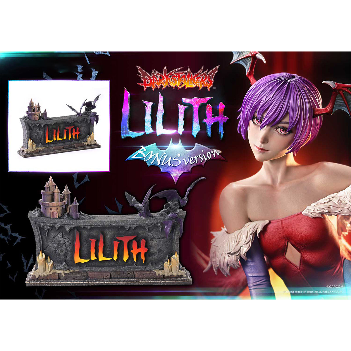 Prime 1 Statue, Darkstalkers Real Elite Masterline Darkstalkers Lilith, 1/4 Scale Art Figurine