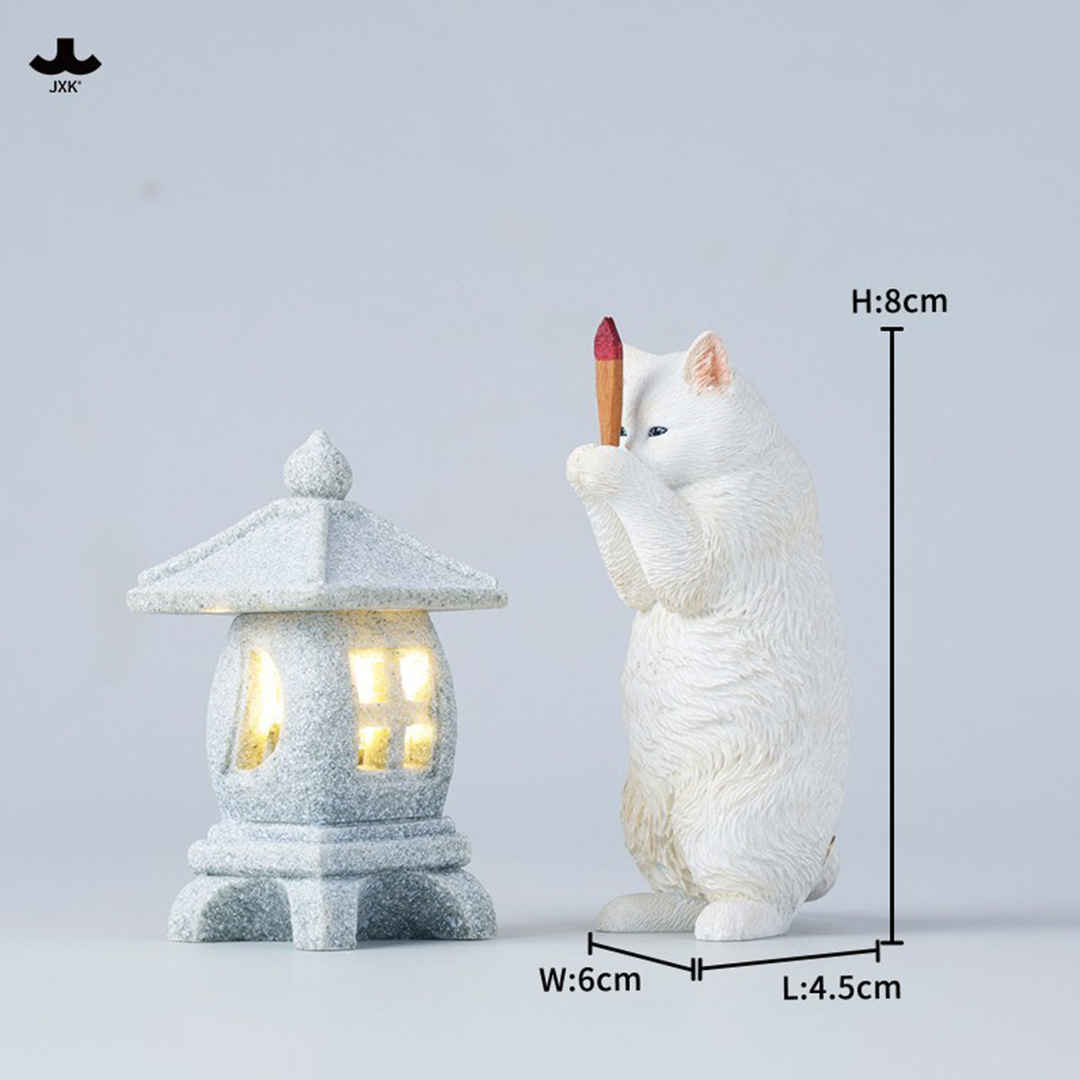 JXK Wishing Cat (JXK341) Static Expertly Hand-Painted Lifelike Animal Figurine