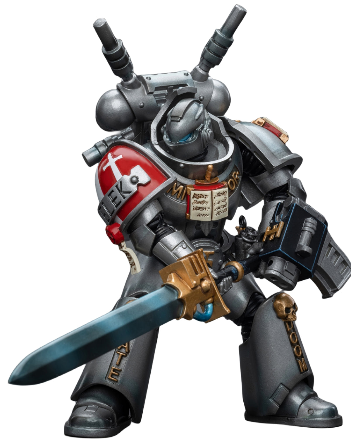 JoyToy Warhammer 40K : Grey Knights Interceptor Squad Interceptor avec Storm Bolter et Nemesis Force Sword Figurines d'action